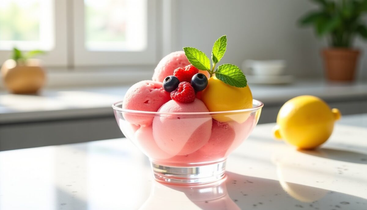 Réalisez un sorbet maison léger et rafraîchissant, entièrement sans sucre ajouté